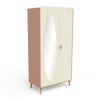 Kast Suzie 2-deurs Wit/Naturel