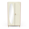 Kast Suzie 2-deurs Wit/Naturel