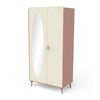 Kast Suzie 2-deurs Wit/Naturel