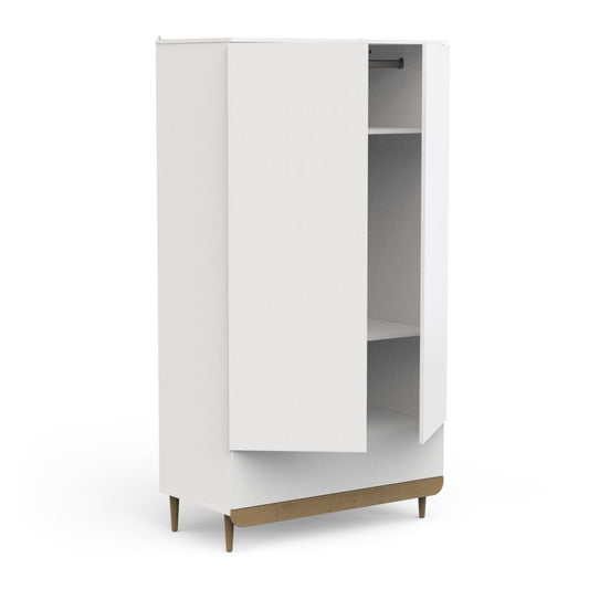 Kast Scandinave 2-deurs Wit/Naturel