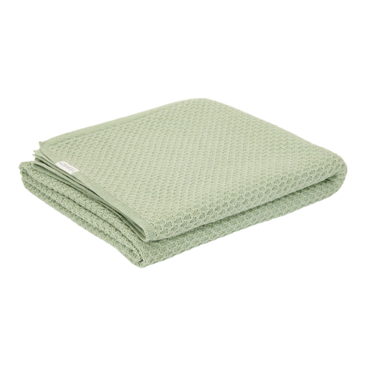Deken Wieg Little Dutch Pure Sage Gebreid 70x100