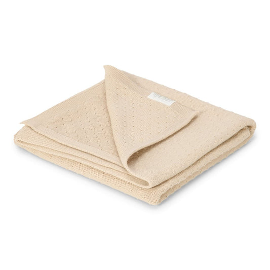 Deken Ledikant Little Dutch Pure Beige Gebreid