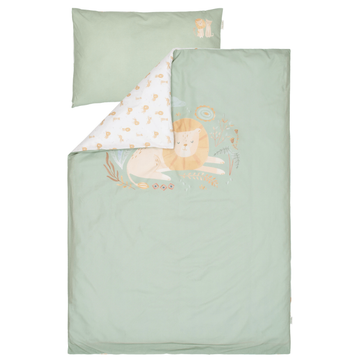 Dekbedovertrek Junior Little Dutch Safari Leo Groen 120x150