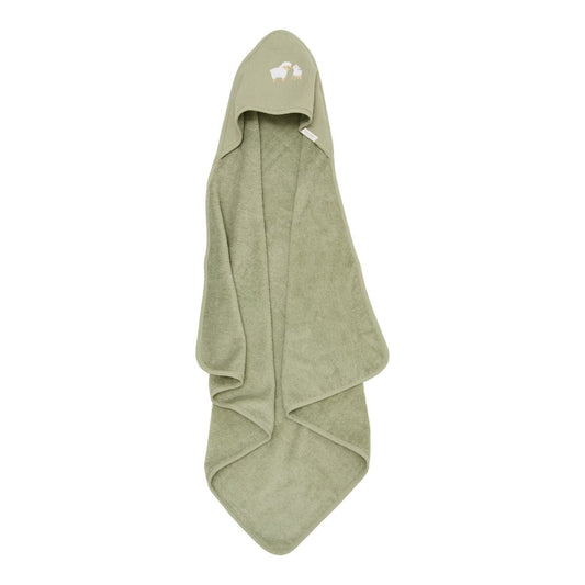 Badcape Little Dutch Geborduurd Little Farm Groen