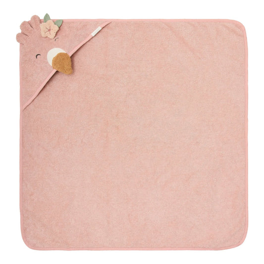 Badcape Little Dutch Flamingo Roze 75x75