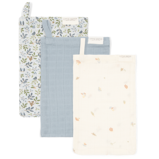 Washandje Little Dutch Hydrofiel Forest Friends 3 St