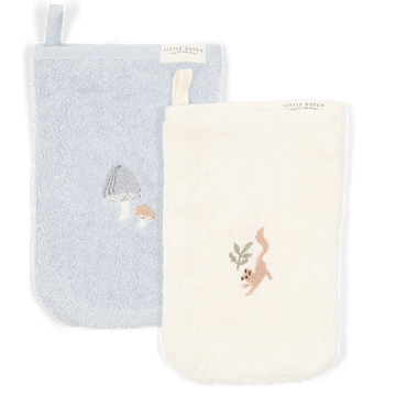 Washandje Little Dutch Forest Friends Geborduurd 2 St