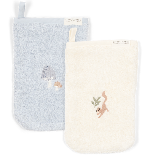Washandje Little Dutch Forest Friends Geborduurd 2 St