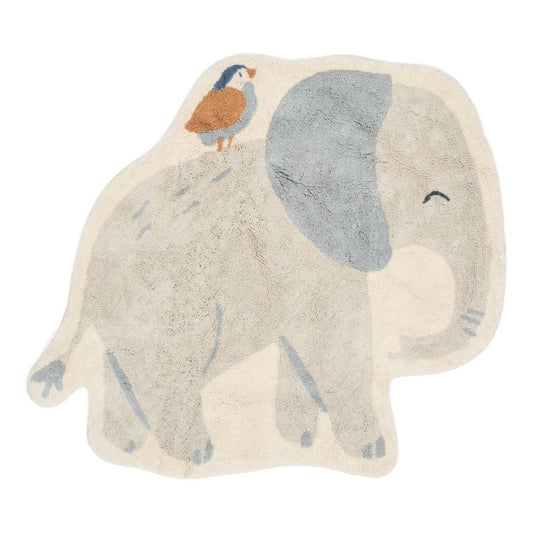 Vloerkleed Little Dutch Olifant Grijs