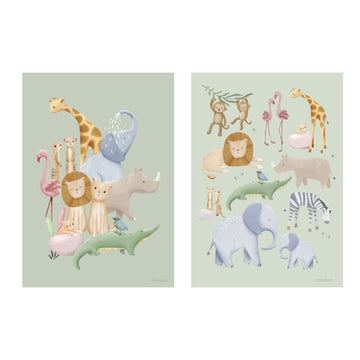 Poster A3 Little Dutch Safari Friends