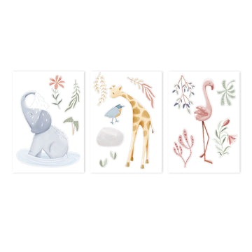 Muursticker Little Dutch Blooming Safari