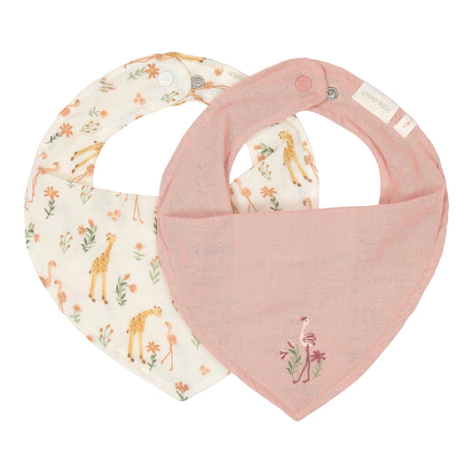 Slabber Bandana Little Dutch Blooming Safari Roze 2st