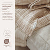 Deken Wieg Meyco Jacquard Hydrofiel Stripe Sand