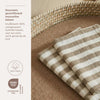Washandjes Meyco 2-pack Pre Washed Fat Stripe Taupe