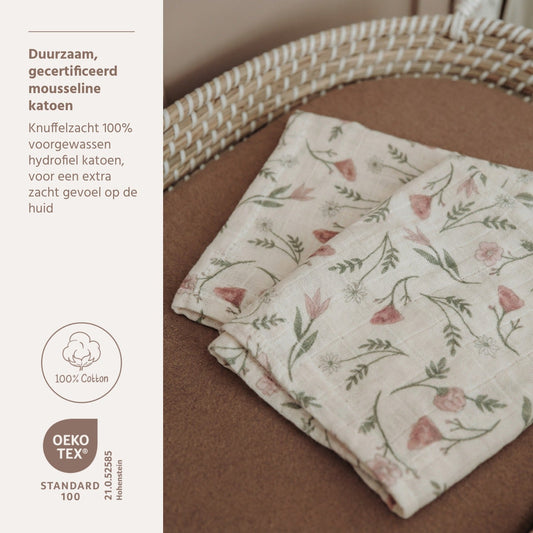 Washandje Meyco 2-pack Pre Washed Flower Multicolour