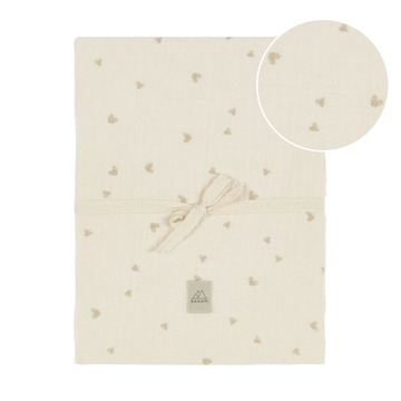 Hoeslaken Ledikant Nanami 60x120 Heart Naturel