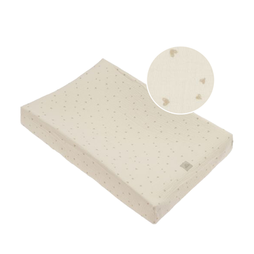Waskussenhoes Nanami Hydrofiel Heart Beige Earth