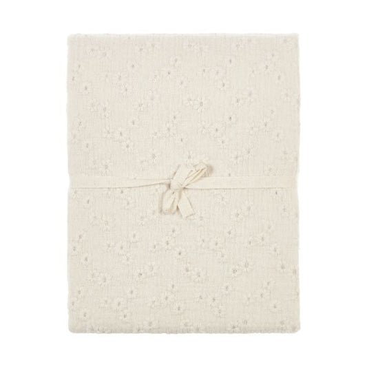 Laken Wieg Nanami Embroidery Naturel 75x120