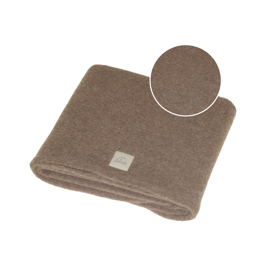 Deken Ledikant Nanami Merino Wol Bruin 100x150