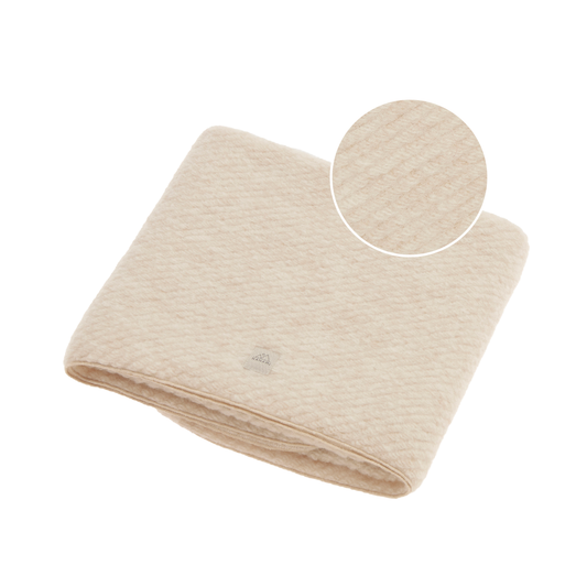Deken Wieg Nanami Wol Relief Beige 75x100