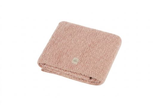 Deken Wieg Nanami Wol Voluwe Pink Melange 75x100