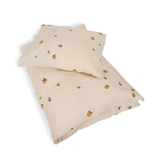 Overtrek Peuterbed Konges Slojd GOTS 140x100 Lemon