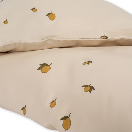 Overtrek Peuterbed Konges Slojd GOTS 140x100 Lemon