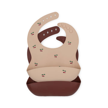 Slabber Konges Slojd Silicone Cherry/Mocca 2-pack