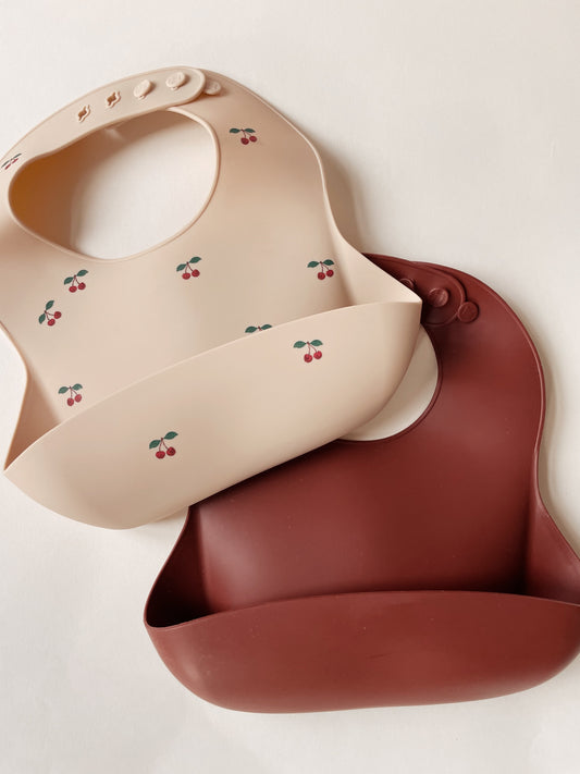 Slabber Konges Slojd Silicone Cherry/Mocca 2-pack