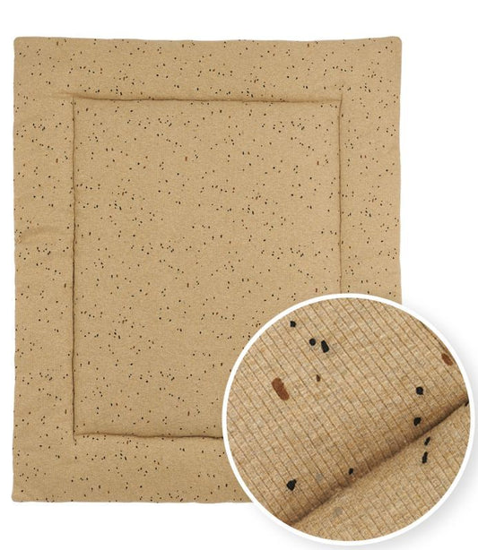 Boxkleed Meyco Ribt Mini Spot Toffee Melange