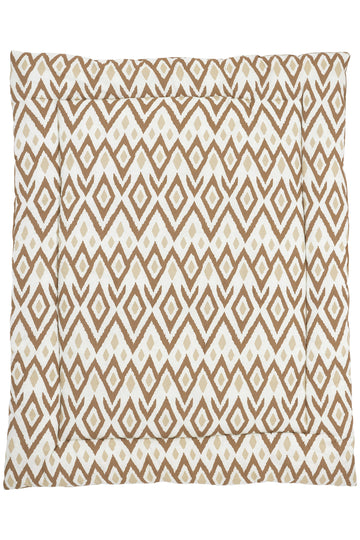 Boxkleed Meyco Geweven Ikat Sand/Toffee