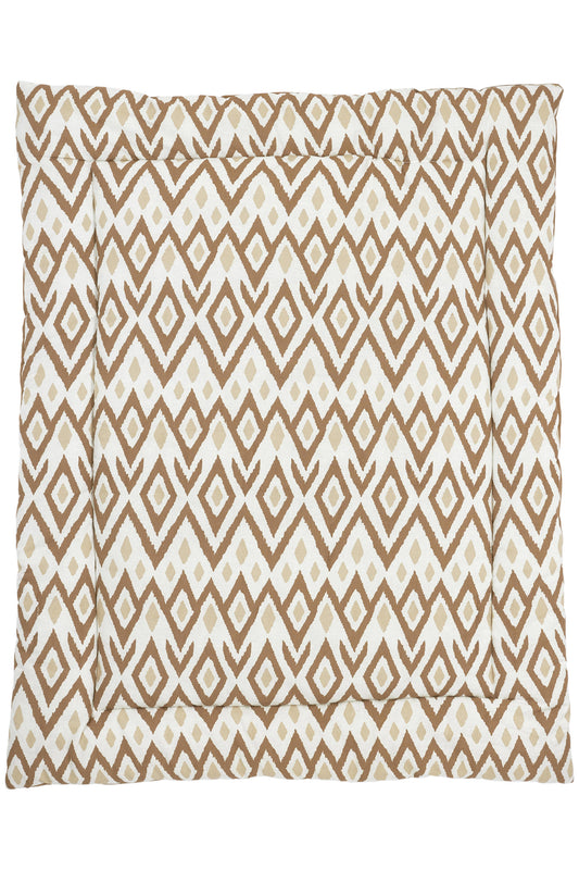 Boxkleed Meyco Geweven Ikat Sand/Toffee