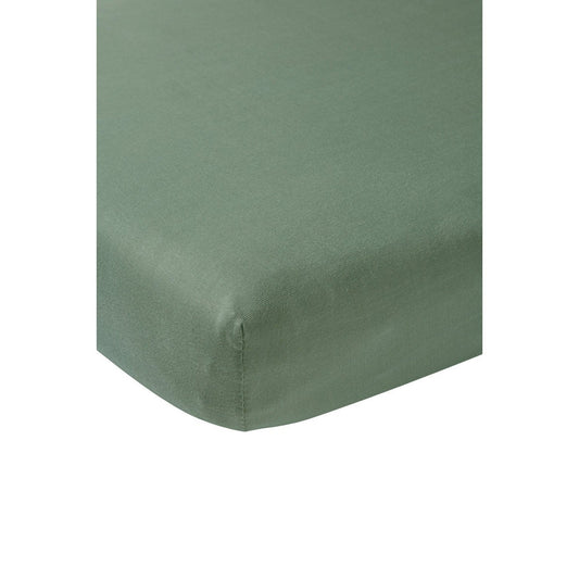 Hoeslaken Ledikant Meyco Jersey 60x120 Forest Green