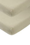 Hoeslaken Wieg Meyco Jersey Taupe 2-pack 40x80