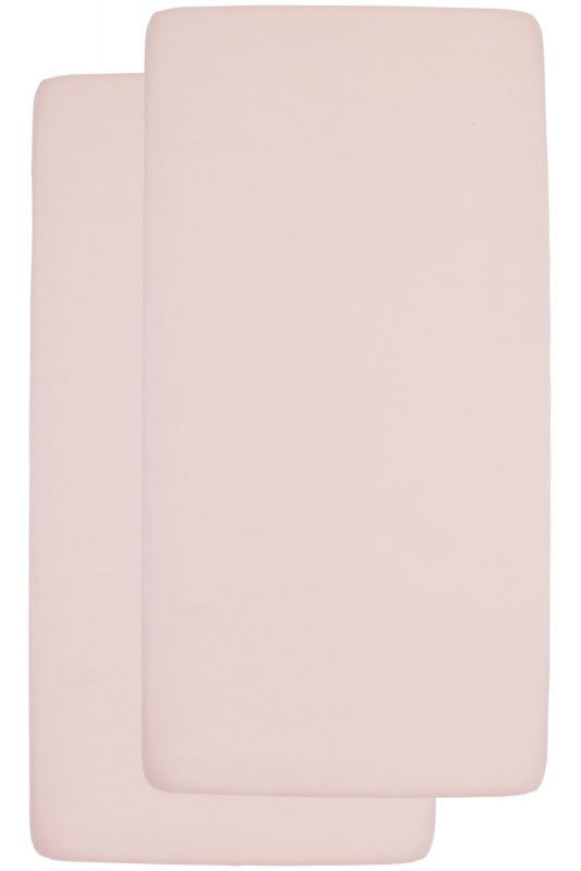Hoeslaken Wieg Meyco Soft Pink 2-pack 40x80