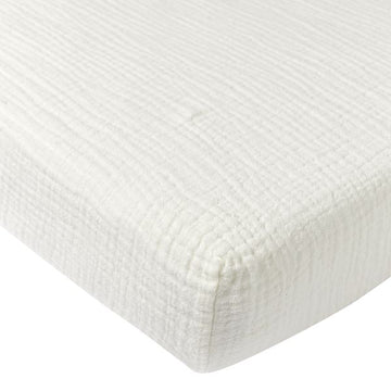 Hoeslaken Ledikant Meyco Pre-Washed 60x120 Offwhite