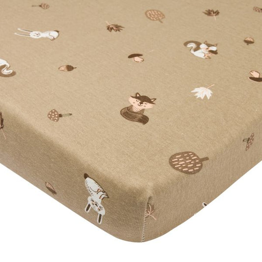 Hoeslaken Boxmatras Meyco Forest Animals Sand