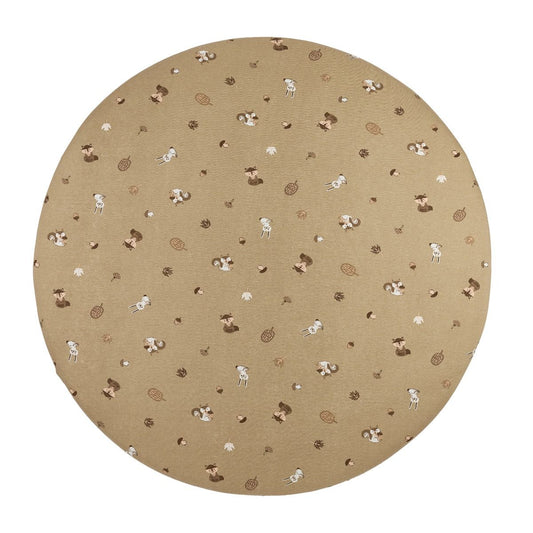 Hoeslaken Boxmatras Meyco Rond Forest Animals Sand
