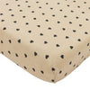 Hoeslaken Co-Sleeper Meyco Sweet Heart Sand/Black