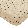 Hoeslaken Junior Meyco Sweet Hearts Sand/Black