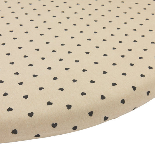 Hoeslaken Boxmatras Meyco Rond Sweet Heart Sand