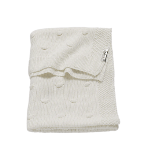 Deken Wieg Meyco Knots Offwhite