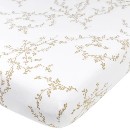 Hoeslaken Co-sleeper 50x90 Meyco Branches Sand