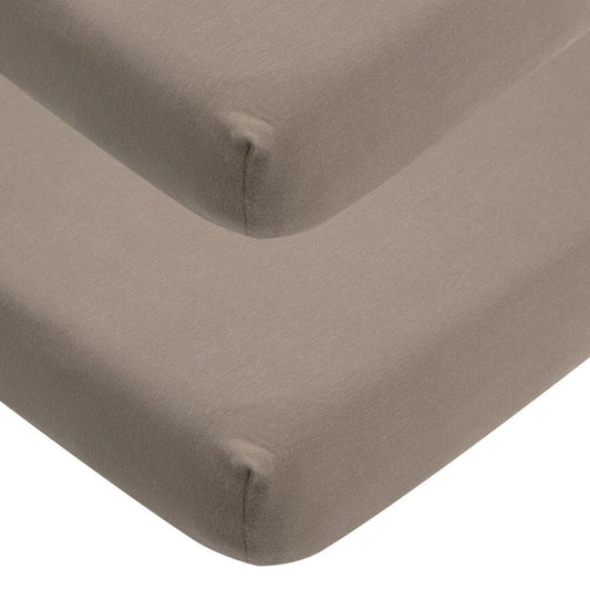 Hoeslaken Wieg Meyco 40x80/90 Dark Taupe 2st