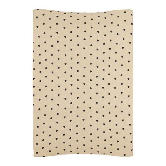 Aankleedkussenhoes Meyco Sweet Heart Sand/Black