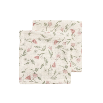 Monddoekjes Meyco Pre Washed Flower Multicolour 2-pack