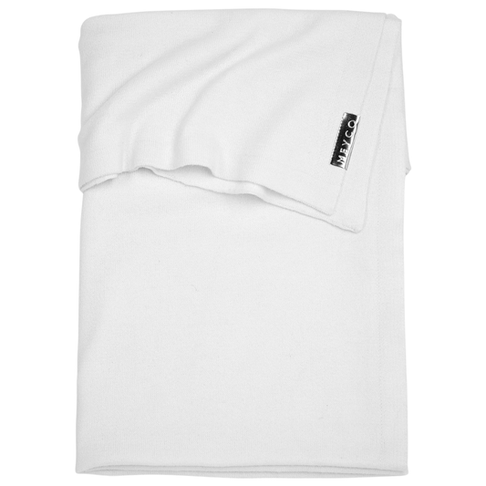 Deken Wieg Meyco Knit Basic Wit 75x100