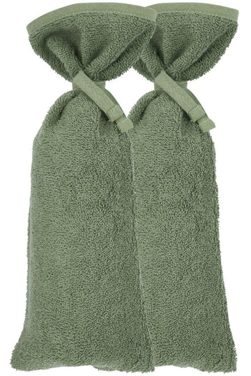 Kruikenzak Meyco Basic Badstof Forest Green 2-pack