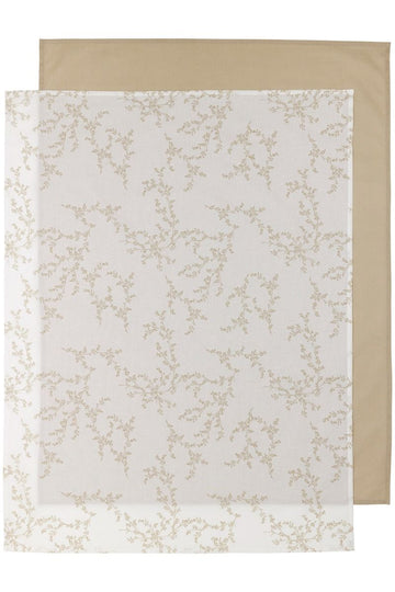 Laken Wieg Meyco Branches Sand/Uni Sand 2st
