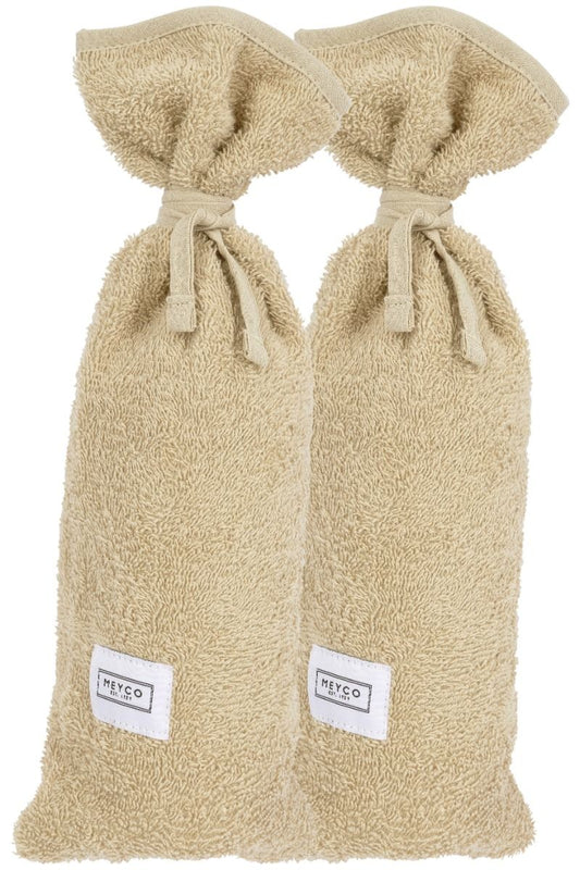 Kruikenzak Meyco Basic Badstof Sand 2-pack